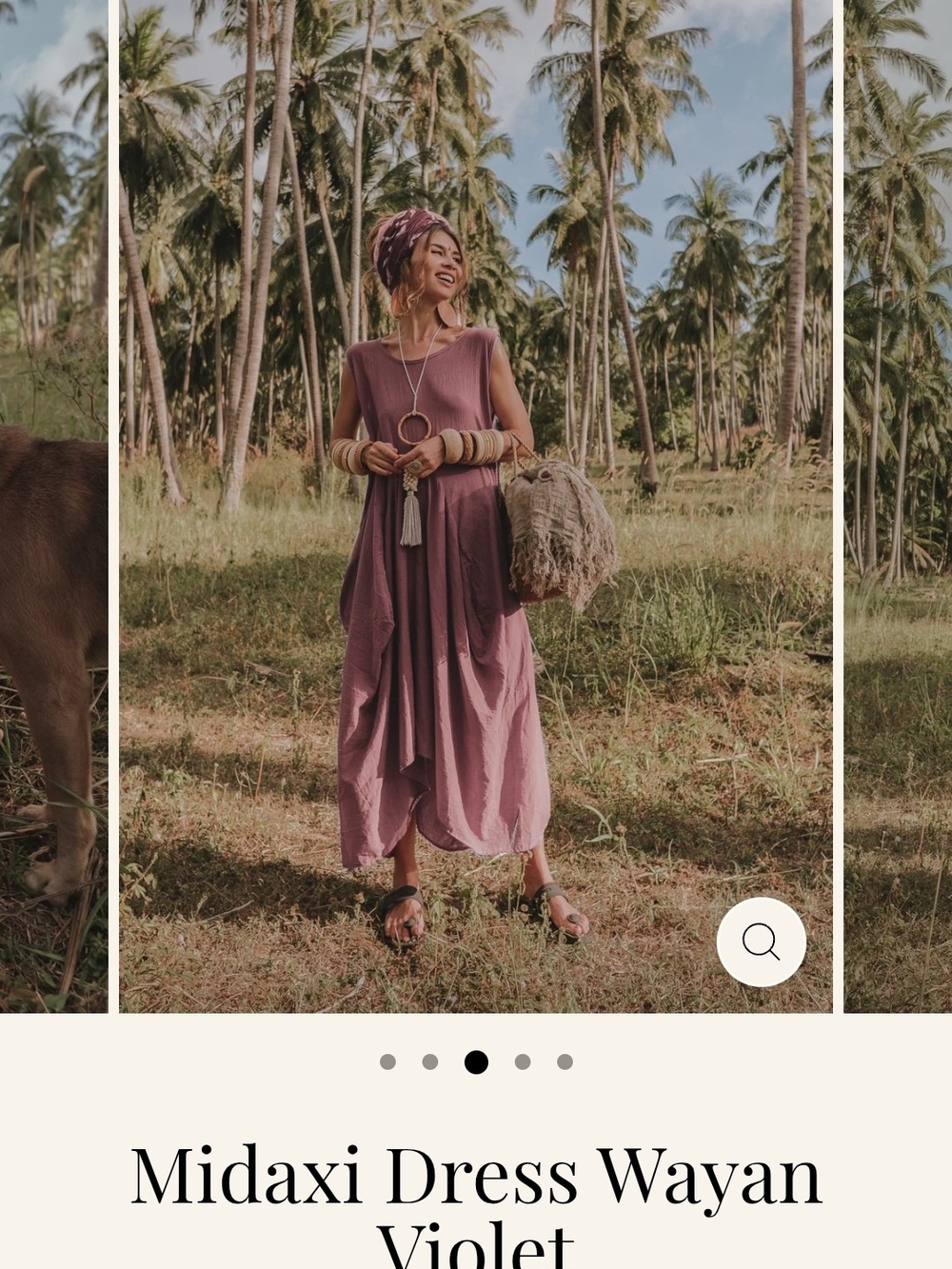 Boho Thaluta Rose Midi Dress